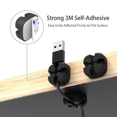 30pc Multipurpose Clips Desk Wire Cord Drop USB Cable Holder Clip Self Adhesive