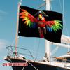 2D Flat, 1pc Pirate Parrot Pose 2D Printed Square Flag, Suitable for Hotel Lobbies, Event Spaces, and Conference Halls, 2D Flat