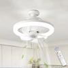 New LED E27 Screw Moving Head Ceiling Fan Lamps Silent White Light Three-color Fan Lights Bedroom Living Room Home Lighting Hot