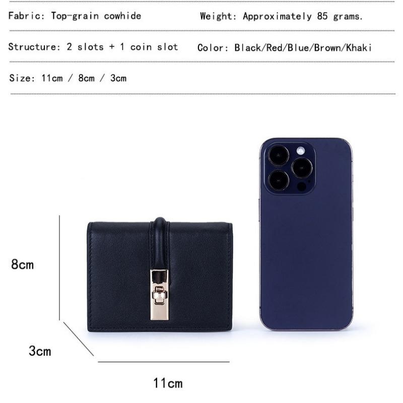Elegant Women's Luxury Leather Wallet with Exquisite Gift Box,Premium Compact Short Purse with Twist Lock,Perfect Gift for Women