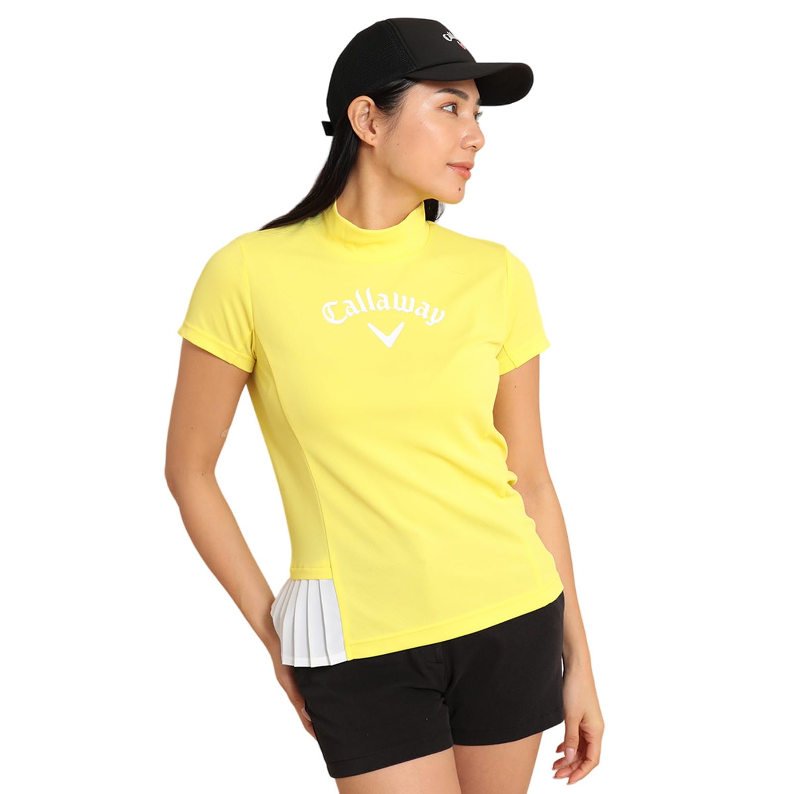 

Футболка с коротким рукавом и воротником-стойкой Quick UV Golf Innerwear C24134209 [Callaway] Женская (Логотип бренда, Абсорбирующий, Сушильный, Защита) / / 1060_Желтый