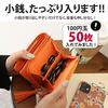 JOKnet Bifold Compact Mini Wallet with Large Coin Zipper Size F Women's Wallet, Capacity, Purse, Closure, Time-Saving Wallet, Orange,