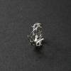 Vintage Goth Thorny Rose Couple Rings for Men Women Charm Irregularity Opening Stainless Steel Punk Finger Ring Jewelry Y2k Gift