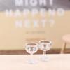10Pcs 1/12 Dollhouse Miniature Red Wine Cup Wine Glass Kitchen Decor toy