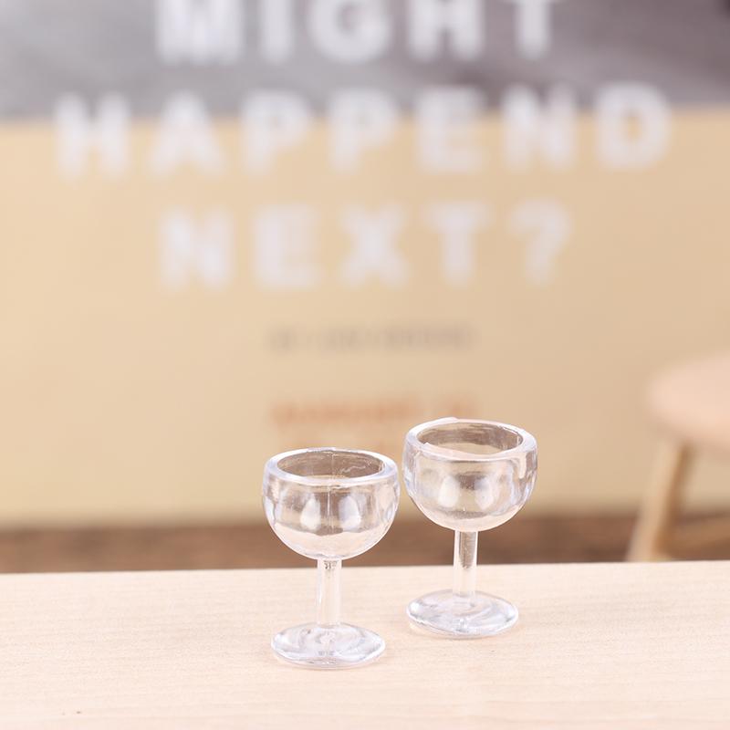 10Pcs 1/12 Dollhouse Miniature Red Wine Cup Wine Glass Kitchen Decor toy