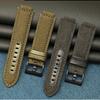 Sports canvas Watchband cowhide bottom For TIMEX T2N720 T2N721 TW2R55500 24*16mm Army green brown Men's Watch Strap Bracelet