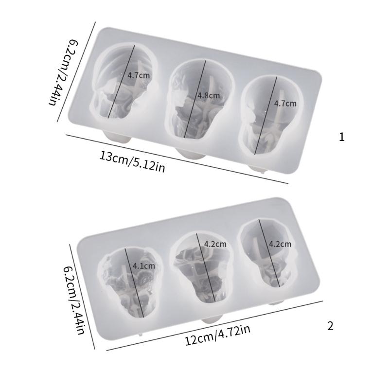 Silicone Pendant Moulds Resin Mold Halloween Skull Shape Silicone Jewelry Mold Hand Making Accessories Silicone Material
