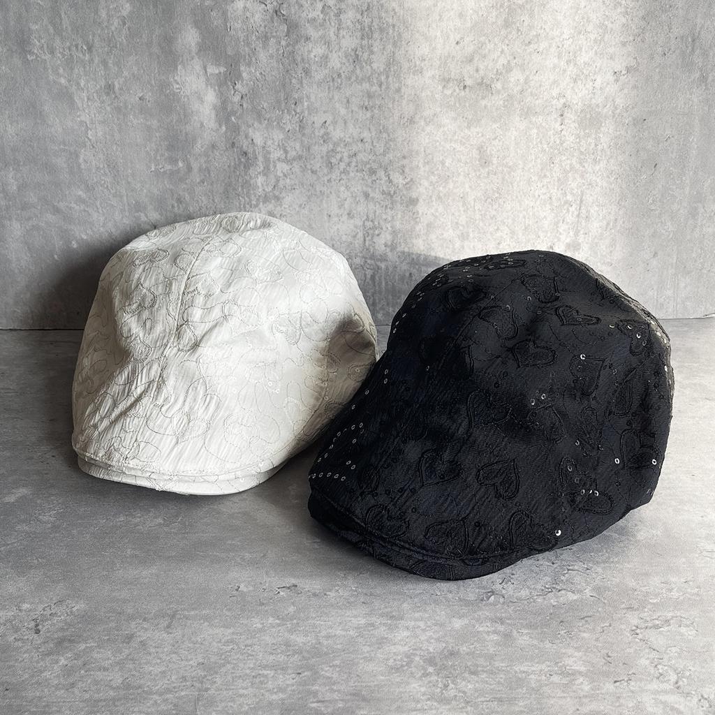 Fashion Light Luxury Sequins Love Embroidery Forward Hat Women's Spring Summer Sunshade Versatile Face Small Cap Painter Hat