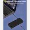 Black Aluminum Alloy Type-C Expansion Dock with DP & HDMI for Five-Screen Independent Display Conversion - 1 Unit