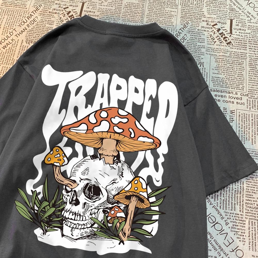 Horror Skull Tričko s potiskem Muži Ženy Vysoce kvalitní trička Vzor Oversize Nové tričko Neformální oversize Bavlněná trička