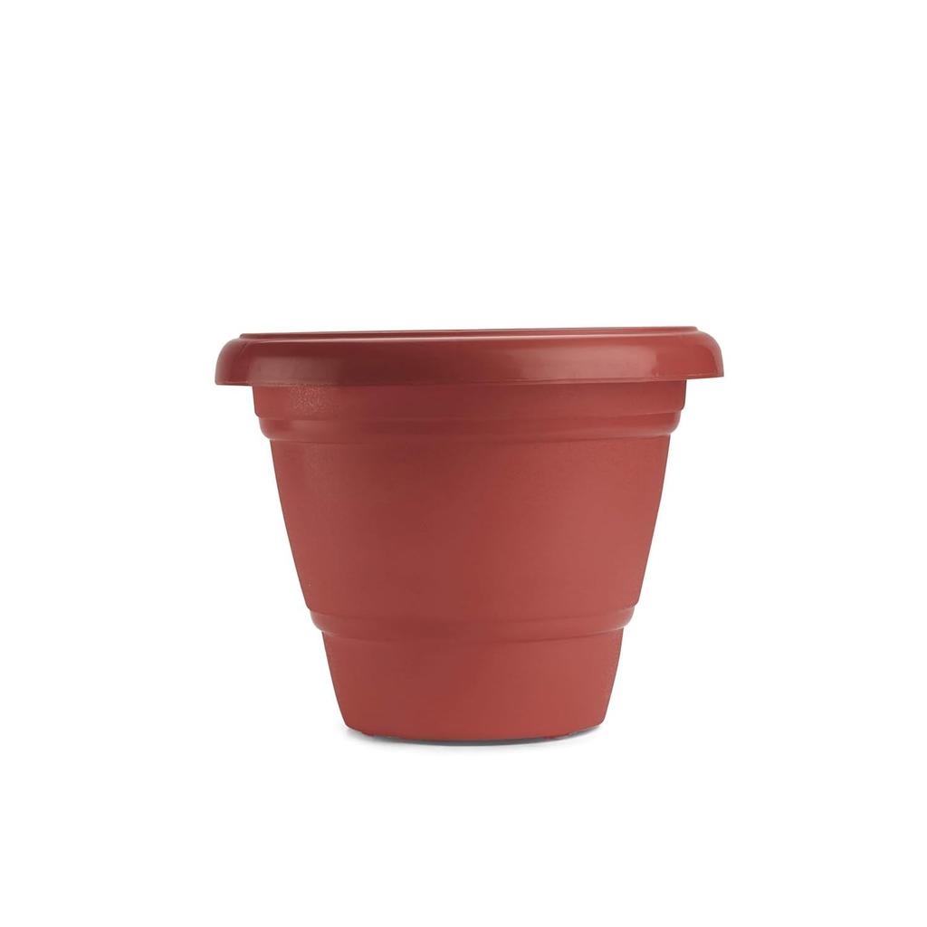 Runde Blumentöpfe mit Untersetzer|Leichtgewicht|Innen- und Außentopf für Heim-/Büro-/Tisch-/Garten-/Balkondekoration|8 Zoll (12er-Set)