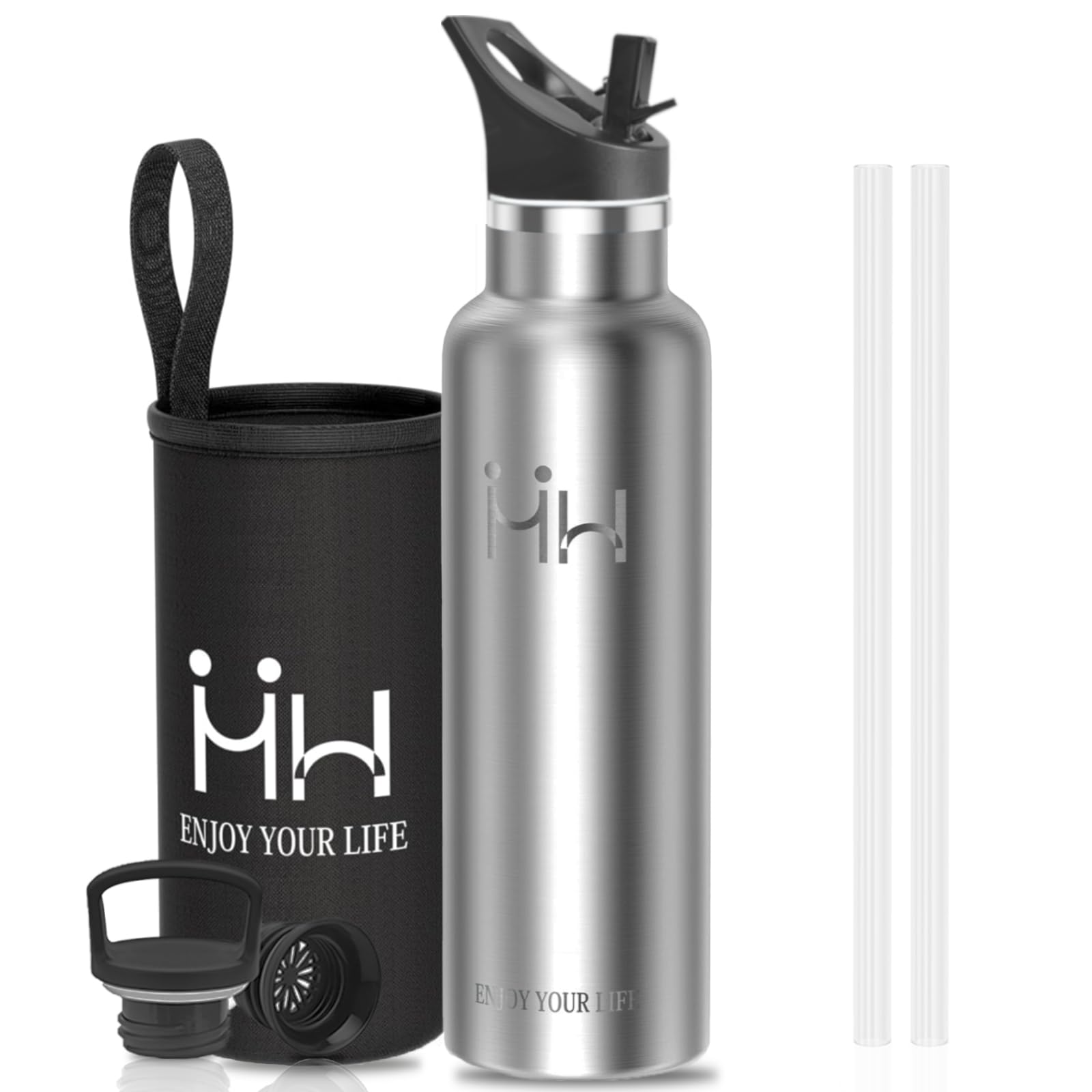 

HAPPDA 750 мл Вода Холодный Вакуум Газированный напиток Широкий Легко с Нержавеющей сталью Легко Подходит для Улицы Серебряная Бутылка, Изолированная, & Горячий,