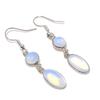 Natural Milky Opal Gemstone 925 Sterling Silver Jewelry Earring 1.97" AE-12510