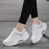 New women's shoes short white shoes student soft-soled sports and leisure shoes thick-soled heightening rocking shoes leather surface