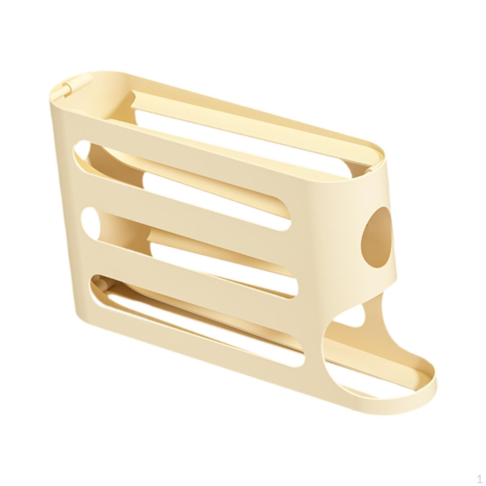 Держатель для яиц для холодильника автоматический контейнер на колесиках дозатор яиц для столешницы белый 774₽