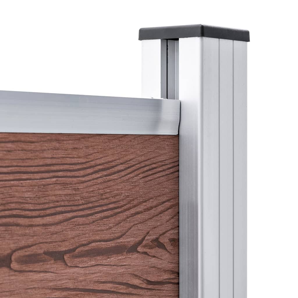 WPC Fence Panel 180 X 146 Cm Brown