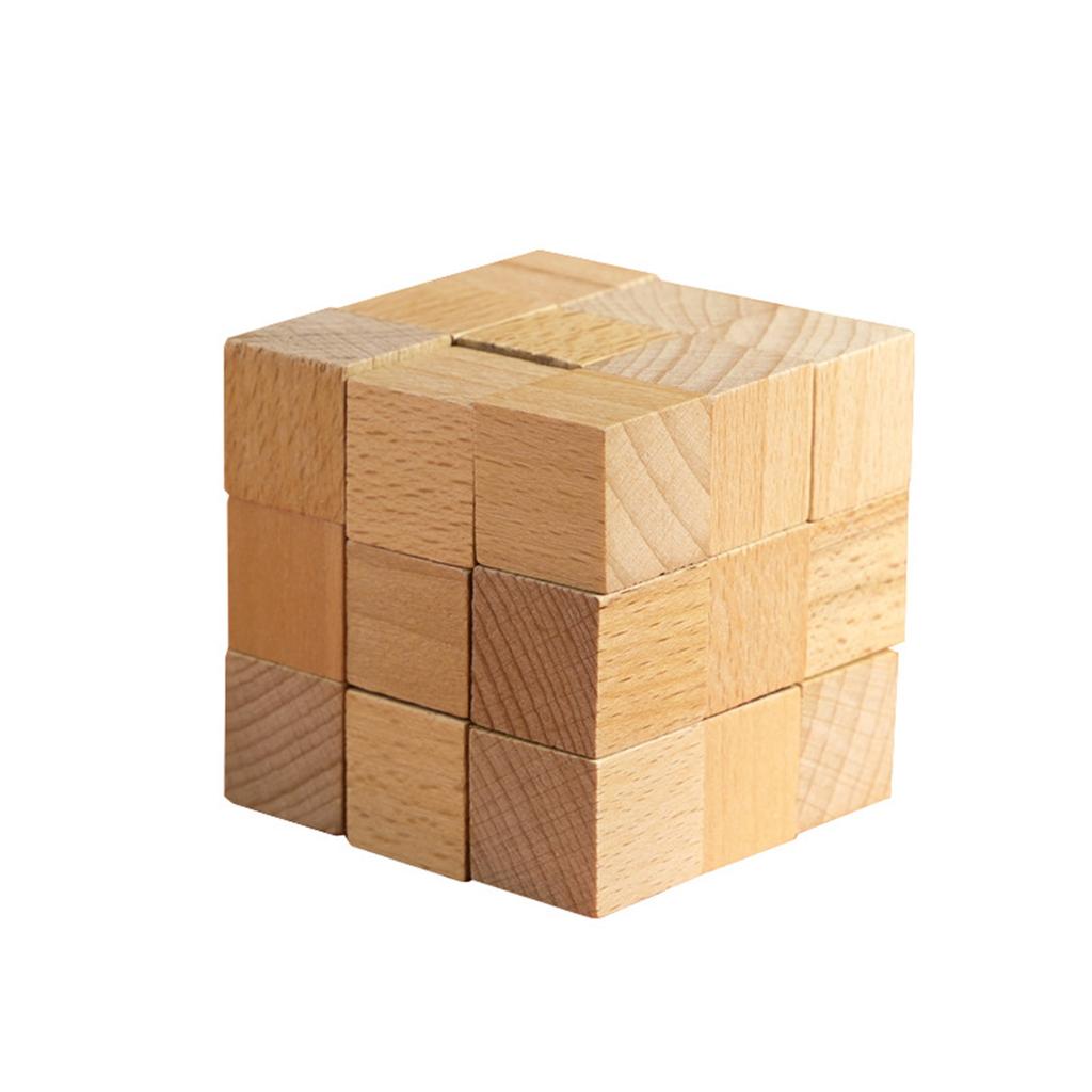 Children's Educational Gift Set: Mortise And Tenon Kongming Lock, Luban Lock, Complete Wooden Set