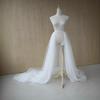 Elegant Bridal Mesh Skirt with Long Train, High Waist, 170cm