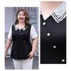 Plus Size Women's Summer New V Neck Waist Slimming Chiffon Short Sleeved Top
