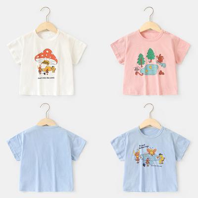 Baby Clothes Casual Short-sleeved T-shirts Summer Clothes Boys Girls Baby Children Children Summer Half-sleeved Tops