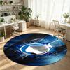 Tapis rond en velours cristal imprimé Atalanta FC Tapis de sol doux antidérapant pour chambre à coucher Cadeau de vacances