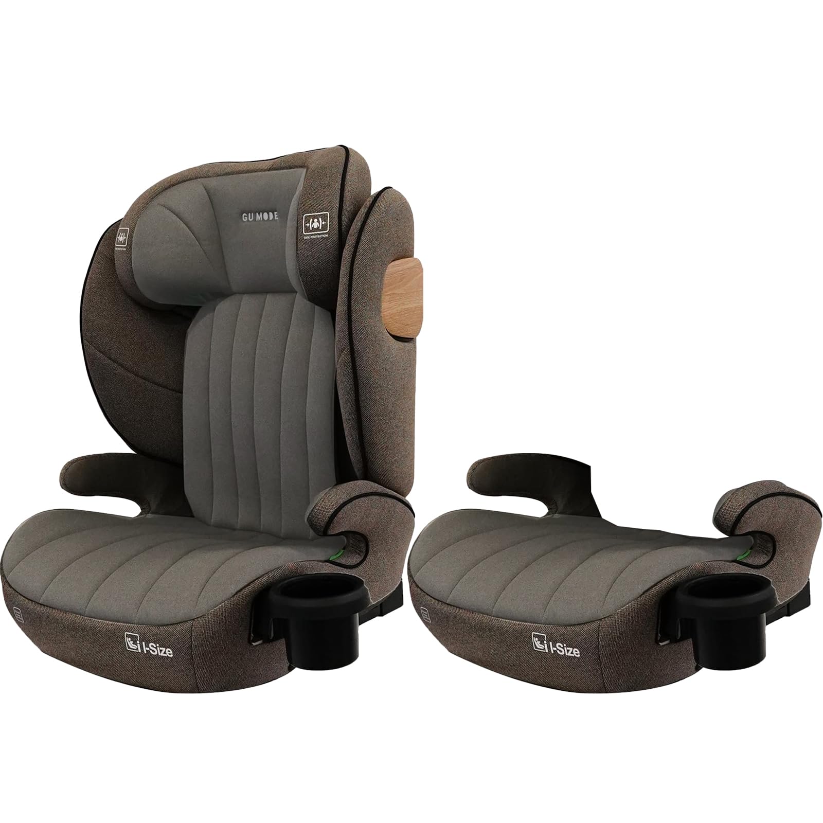 

GU MODE Детское кресло Junior ISOFIX для детей от 3 до 12 лет Соответствует новому стандарту безопасности Включает подстаканник Ремень безопасности Съемное сиденье, Модель 2-в-1, (Рост 100-150 см),