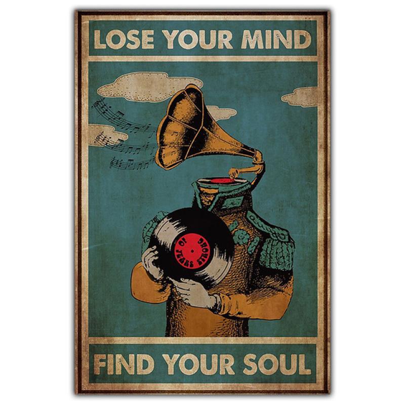 Vintage Abstrakte Kunst Figur Leinwandbild Mode Wandkunst Poster Schallplatte Musik Tänzer Wohnzimmer Heimdekoration Wandbild