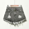 Plus Size Women's Ripped Denim Shorts - Trendy Summer Loose Fit for 200 Jin
