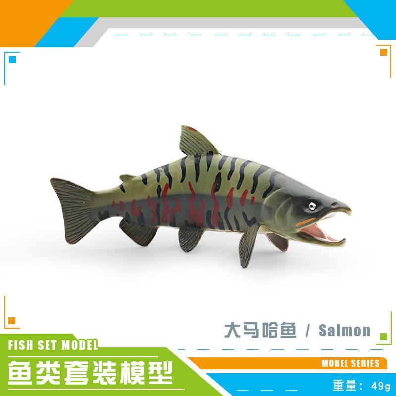 Realistic Plastic Fish Model Set Featuring Colorful Red Spot Salmon Piranha And Yarrow Fish