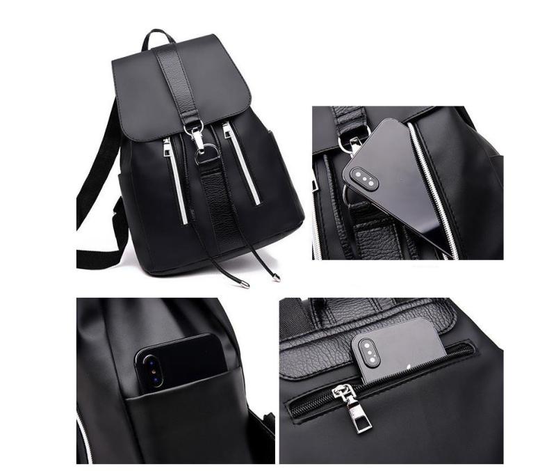 Cooljacket Keepreal Damen-Rucksack im Preppy-Stil, wasserdicht, mit Metallring-Reißverschluss