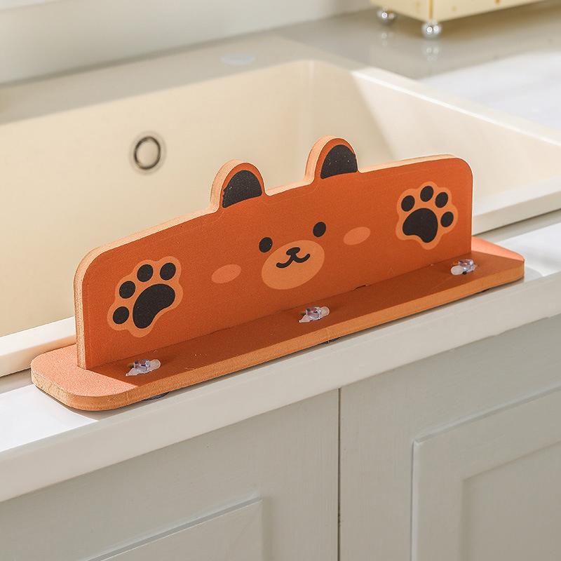 Silicone Kitchen Sink Water Splash Guard Washing Basin Anti-splash Stopper Waterproof Splatter Screen Bar Anti-water Board