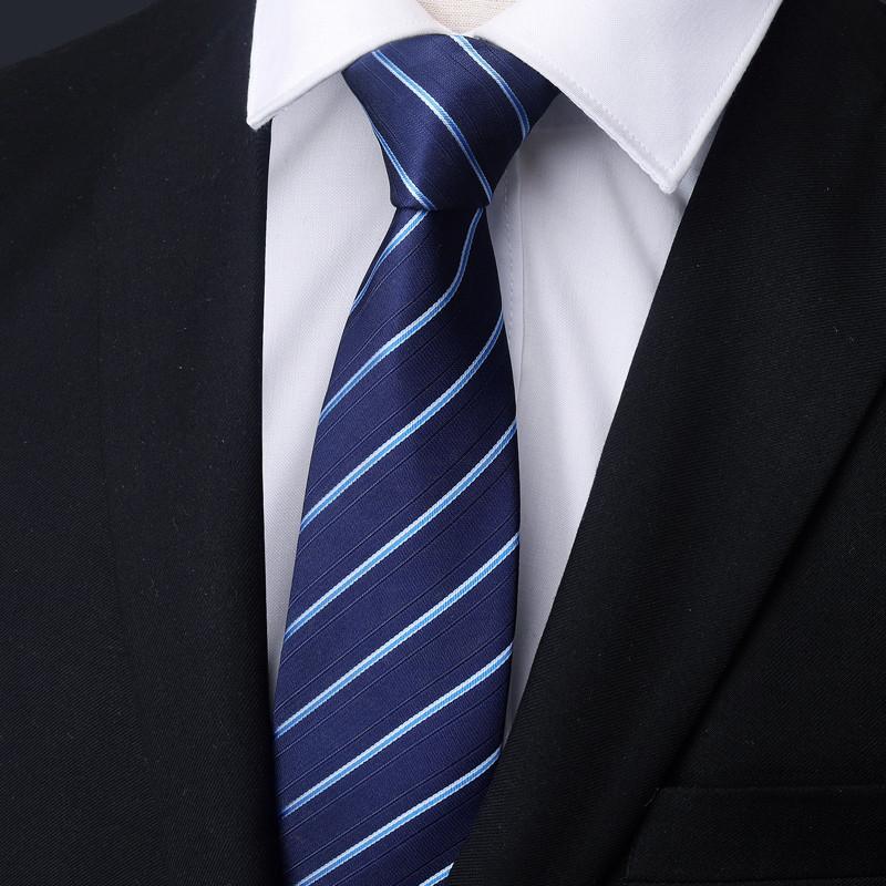 Men Kids Striped Pattern Tie With Zipper Closure For Formal Ceremonies