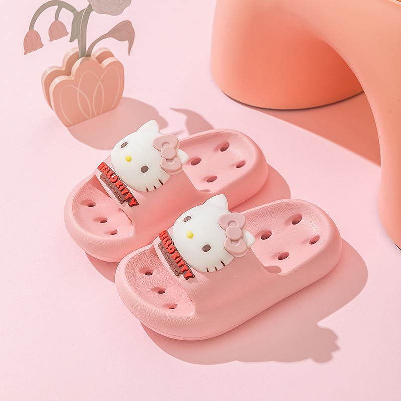 Sanrio 3D Çizgi Film Hızlı Kuruyan Kaymaz Çocuk İç Mekan Duş Terliği, Kokusuz ve Sessiz