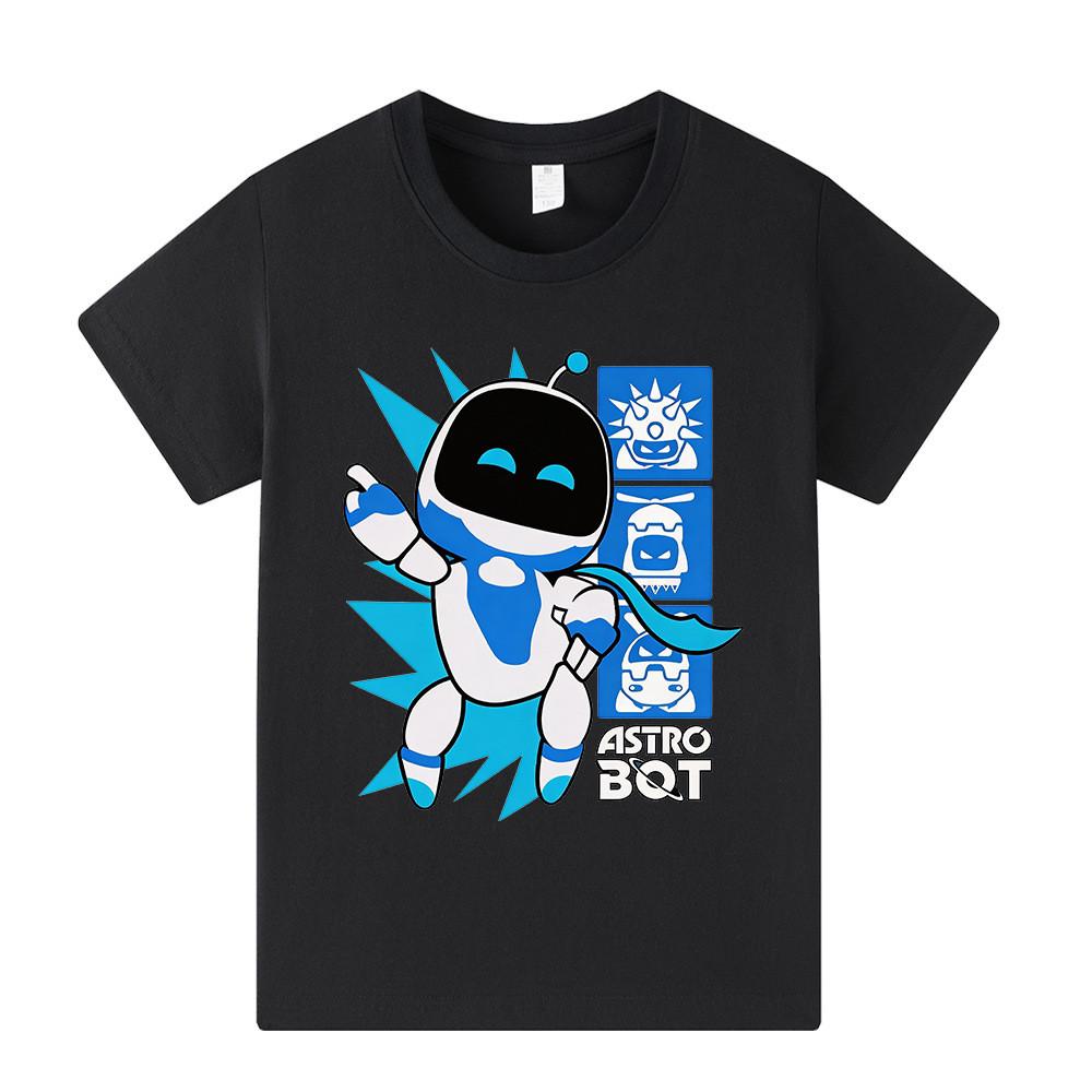 

A1339 Детская футболка с принтом Astro Bot, круглый вырез, короткие рукава 100cm