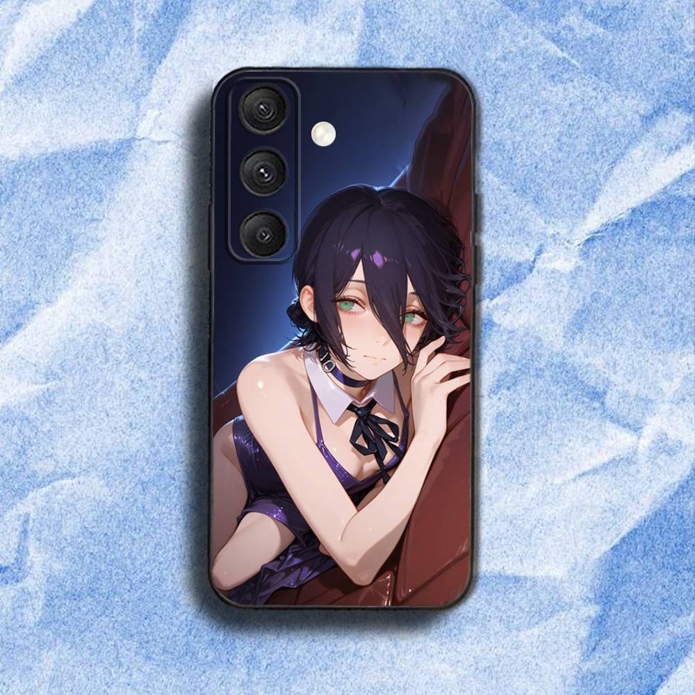 

Chainsaw M-Man R-Reze Phone Case For Samsung S 25,24,23,22,30,21,10,9,Ultra,Plus,Lite,FE,4,5G Black Soft Case samsungS235G