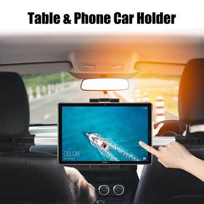 Abrazadera de soporte móvil para tableta y coche, soporte de teléfono para almohada trasera de coche de 13 pulgadas para iPad Pro 12,9, montaje de reposacabezas trasero de asiento