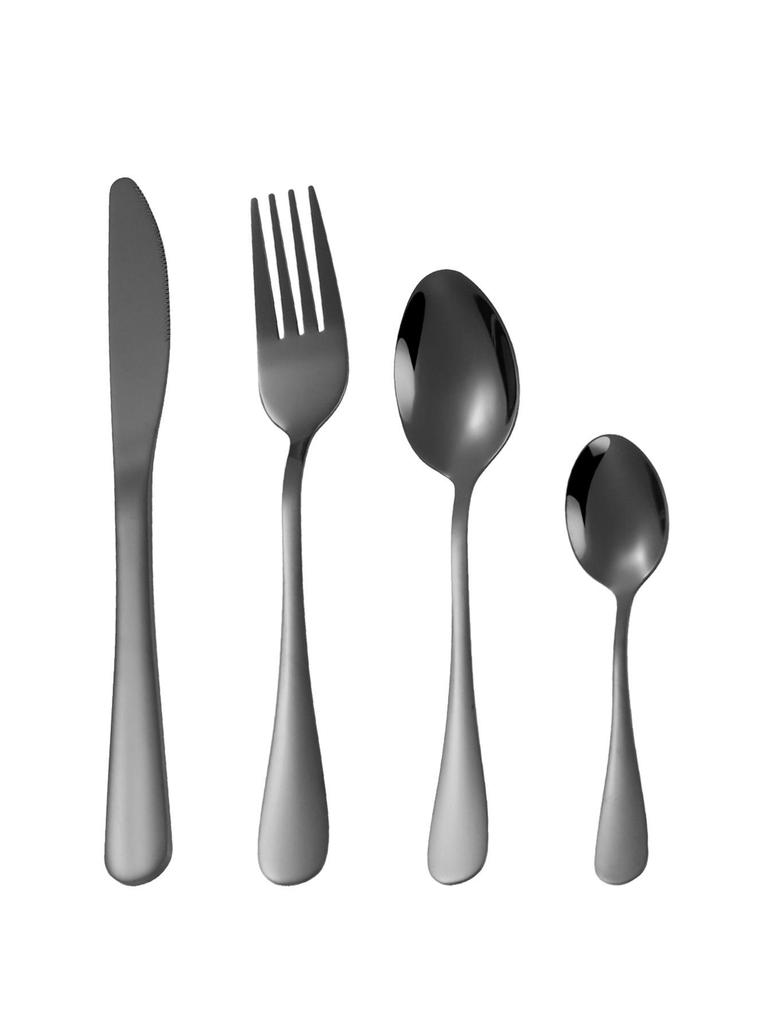 1010 Stainless Steel Western Cutlery Set: Thickened Knife, Fork, Spoon for Hotel & Home, Available In 4 or 24 Pieces