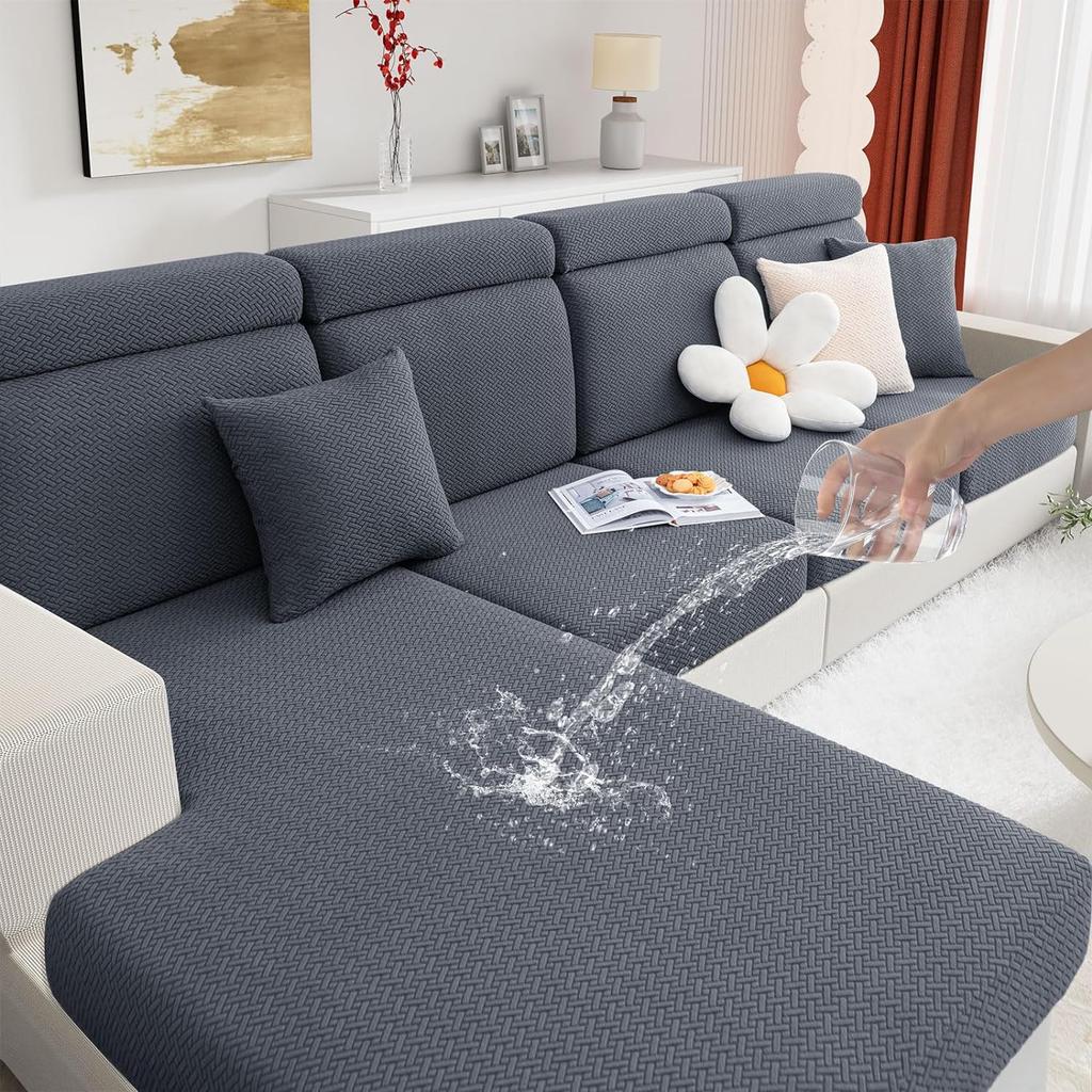 Wasserdichte Couchkissenbezüge Stretch Magic Sofabezüge Waschbare Dicke Jacquard-Polsterstoffbezüge