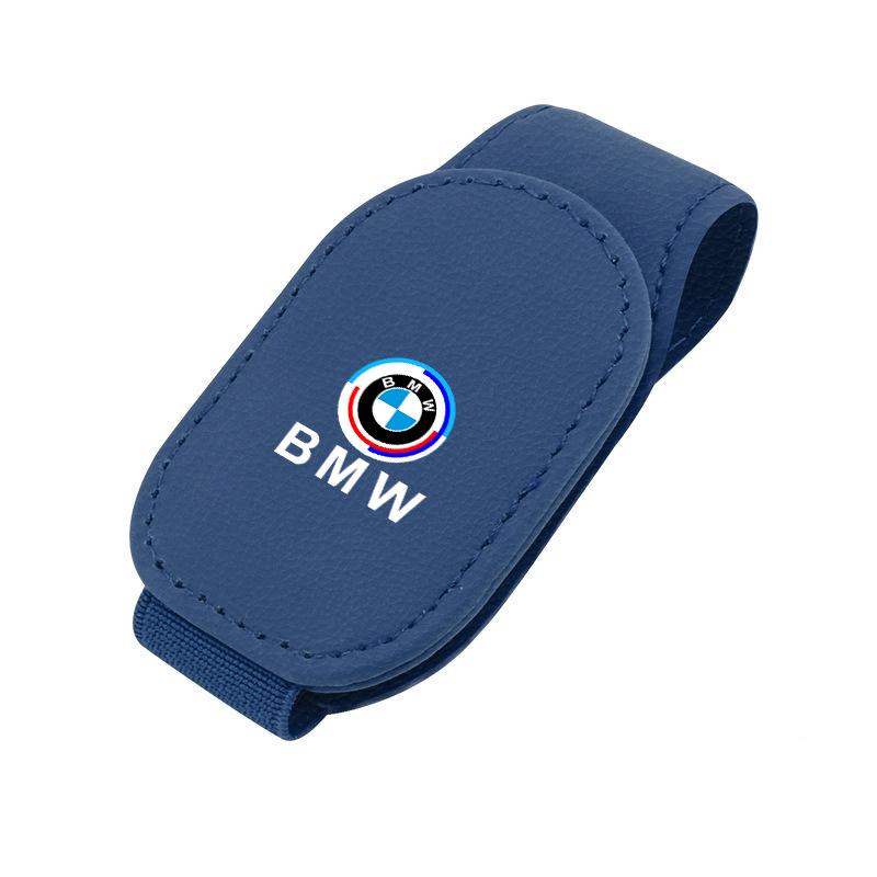 Carbon Fibre/Leather Car Glasses Clip Cards Case Sunglasses Bracket For BMW 50th Anniversary 1 3 5 7 series E83 F16 E70 X1 X2 X3