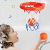 New Rubber Baby Water Bathtub Suctions Basketball Hoop with 3 Balls Shooting Game Toddler Toys Baby