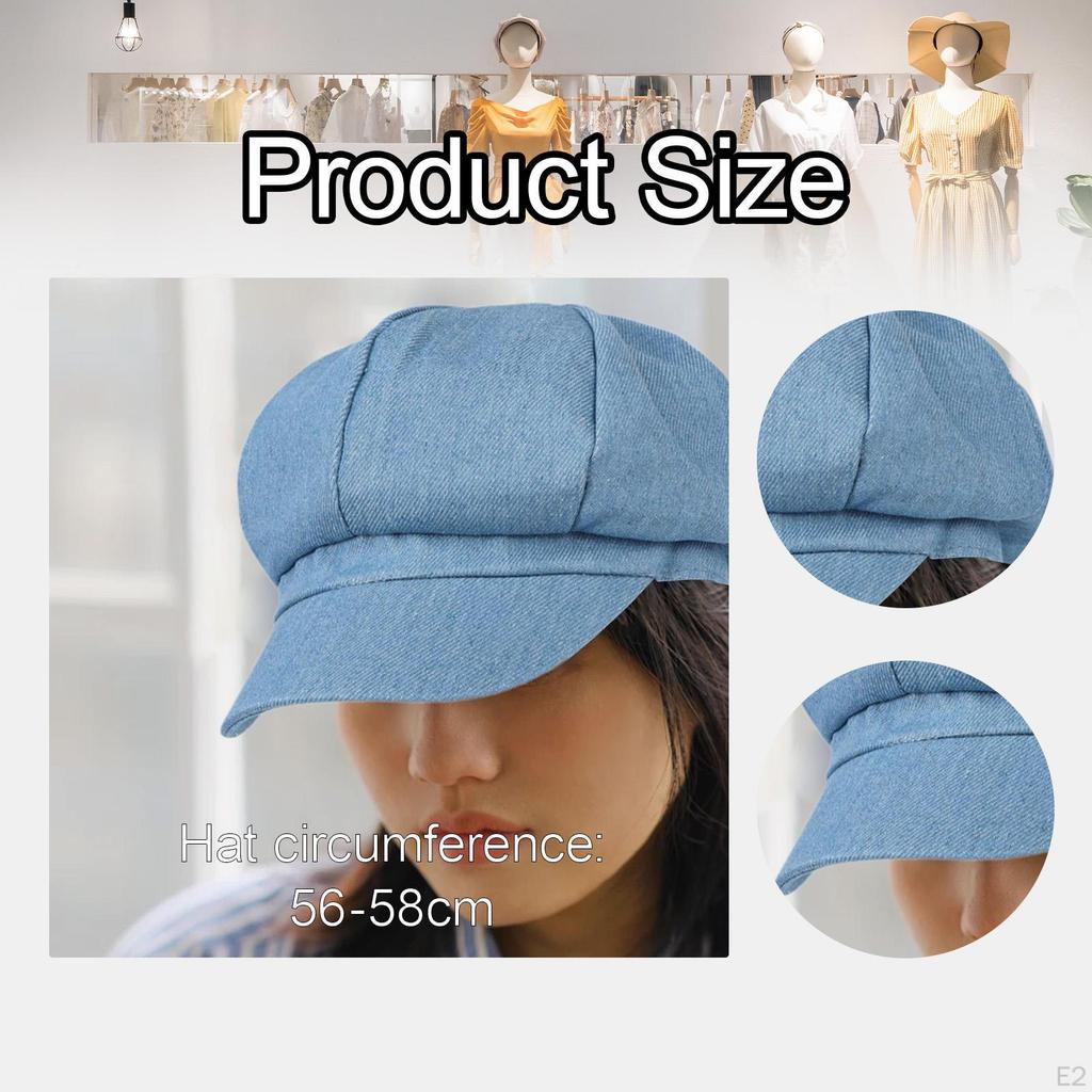 Women Newsboy Cap Casual Beret Flat for Vacation, Travel, Driving, Date