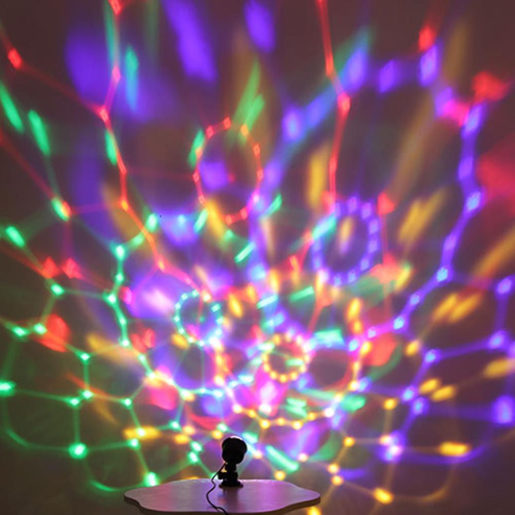 USB Ambient Light ABS Material 12cm 7 Color Sound Activated for Car Home Party 360° Rotatable Portable Mood Lighting