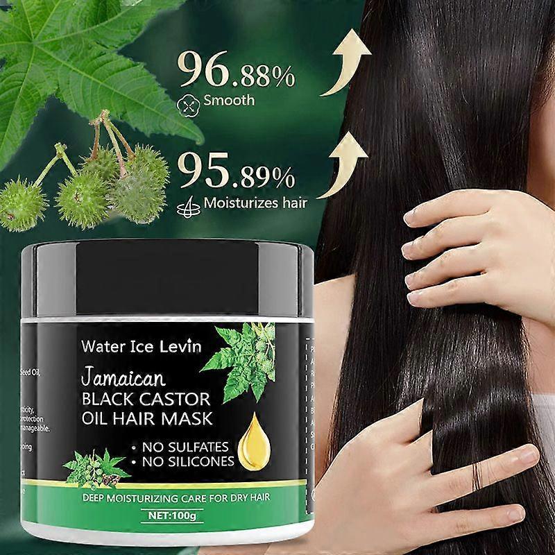 3Pcs Black Castor Oil for Hair Care Set, Castor Oil Shampoo Bar+Castor Oil Hair Mask+Castor Oil Hair Oil, Gentle Cleansing,Strengthen,Moisturizing,Rep
