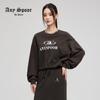 ANY SPOOR Women's Retro Zipper Short Sweatshirt