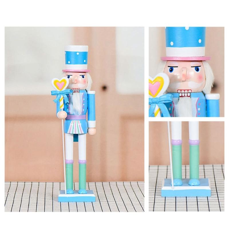 Weihnachts-Nussknacker Ornament Kleiner Holzsoldat Weihnachtsdekorationen Nussknacker Figur Ornament für Tisch Regal