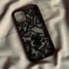 Funda de Teléfono de Encaje Floral Negra de Lujo para Xiaomi Redmi Note 14 13 11 12 Pro Plus 5G Redmi 14C 13C 12C 4G Funda Protectora Transparente