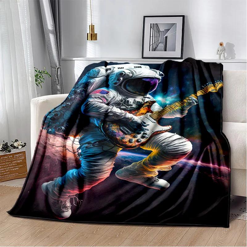 3D Outer Space Astronaut Universe Spaceman Cartoon Blanket,Soft Throw Blanket for Home Bedroom Bed Sofa Office Cover Blanket Kid