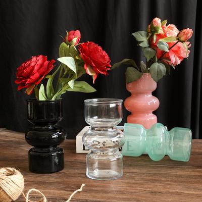 Mid-Century Light Luxury Glass Vase for Hydroponic Floral Arrangements