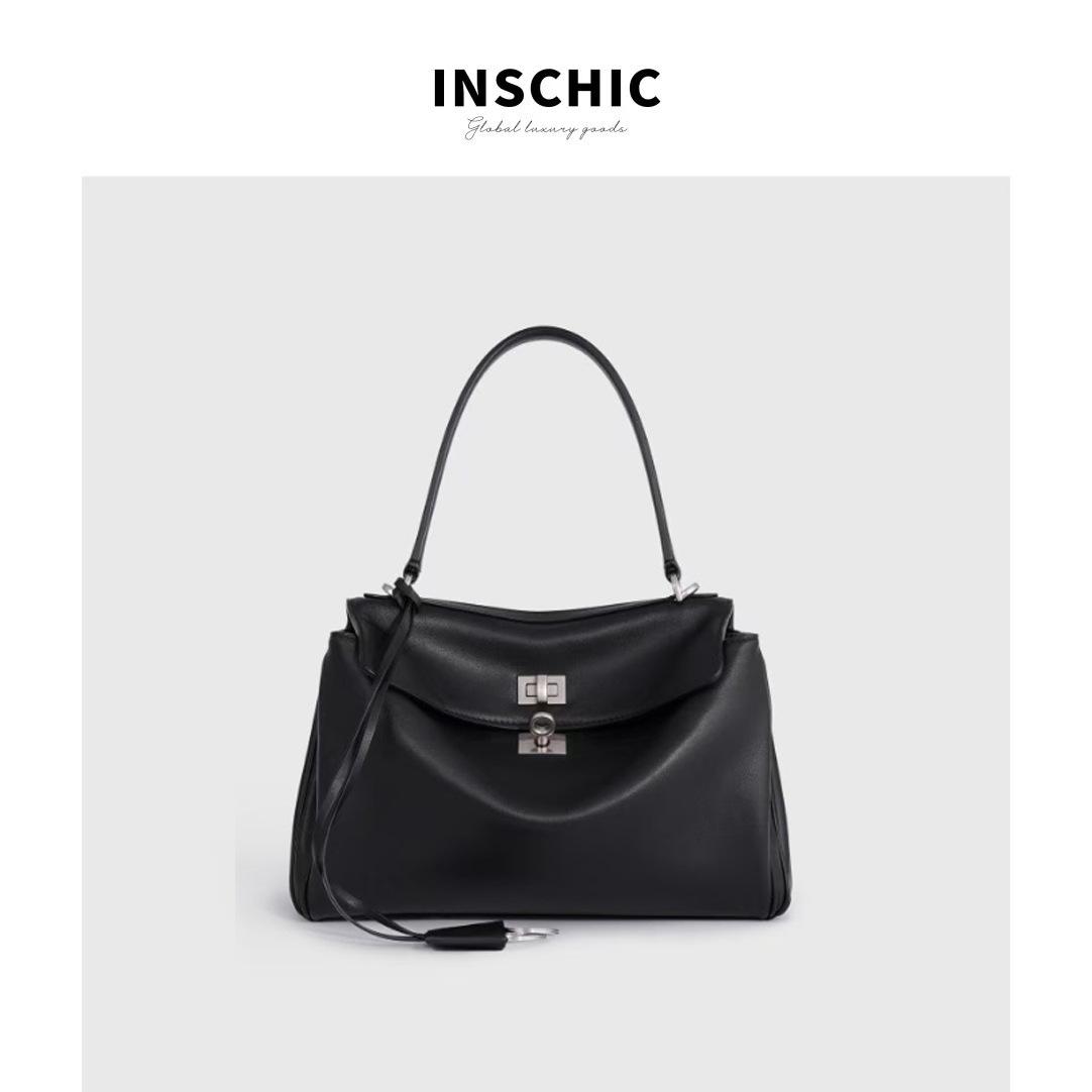 

Сумка-тоут из коровьей кожи с одним плечом и большим объемом для женщин и женщин серебряный/чёрный