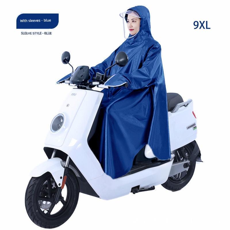 Raincoat Bicycle Poncho Single-Person Unisex Adult Oversized Thickened Large Brim Shared Bike Student Riding Raincoat